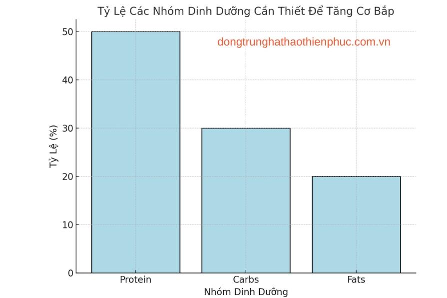 Tỷ Lệ Các Nhóm Dinh Dưỡng Cần Thiết Để Tăng Cơ Bắp
