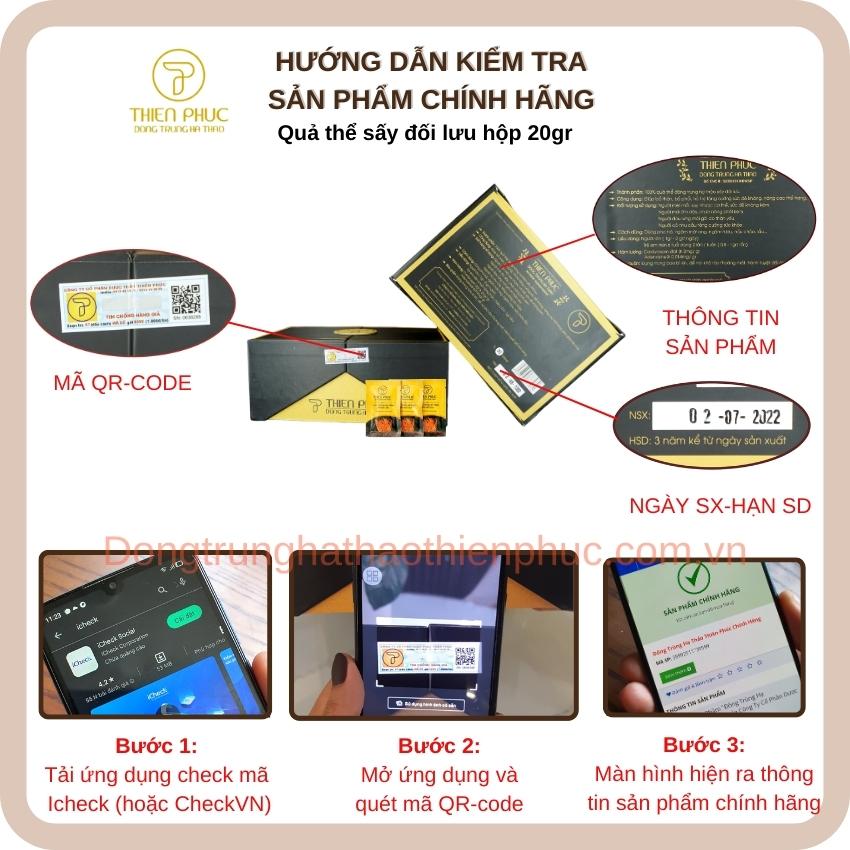 đông trùng hạ thảo quả thể Thiên Phúc chính hãng