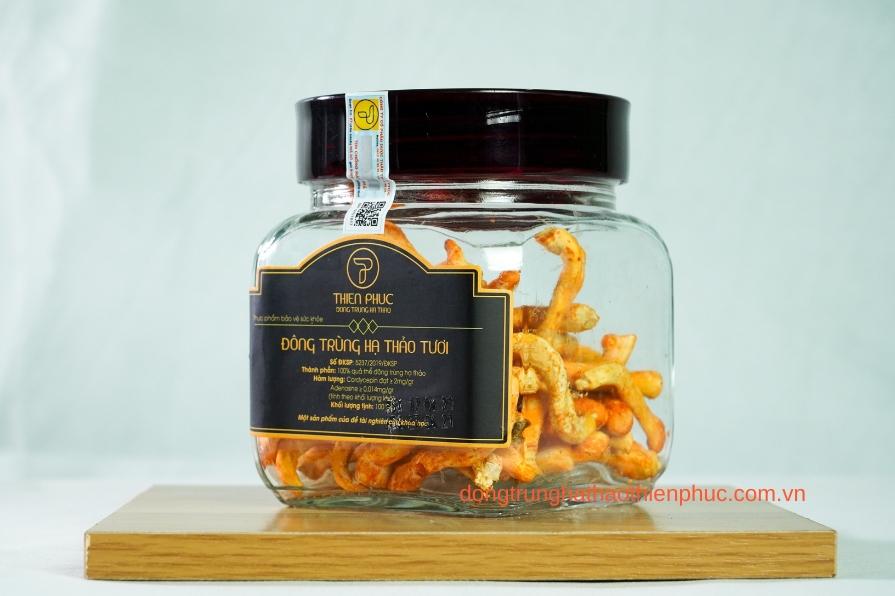 Hộp đông trùng hạ thảo quả thể tươi Thiên Phúc chất lượng cao
